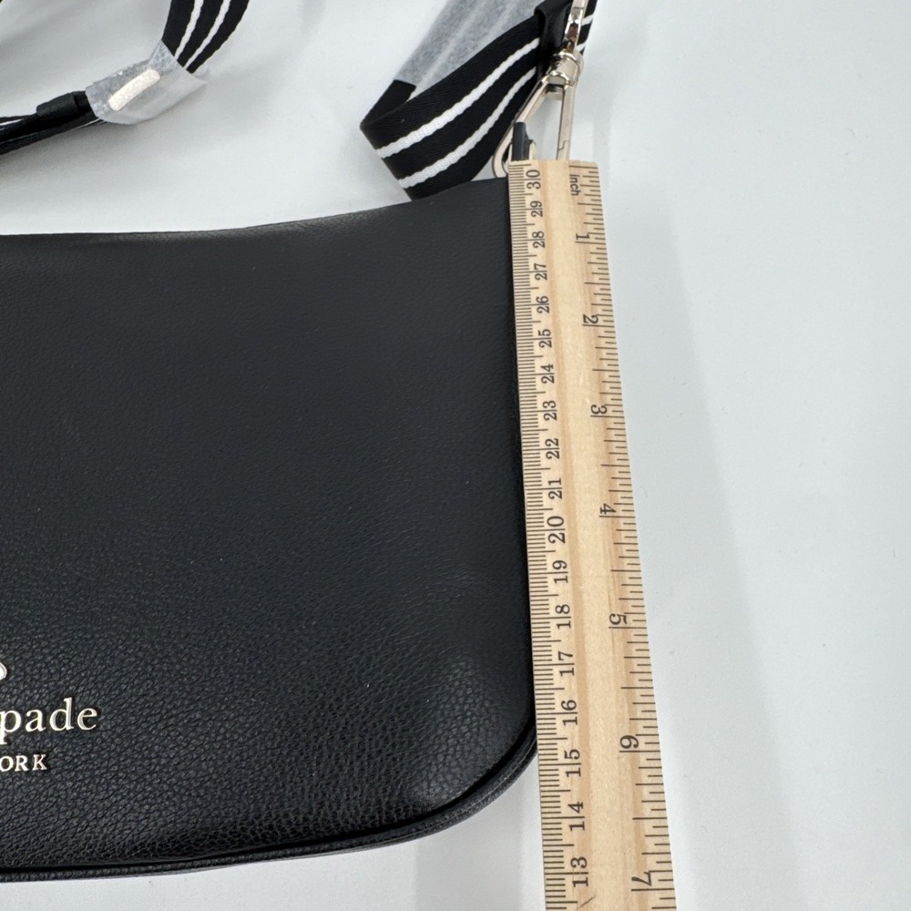 Kate Spade New York NWT Small Rosie Crossbody BLACK Leather - Picture 9 of 11